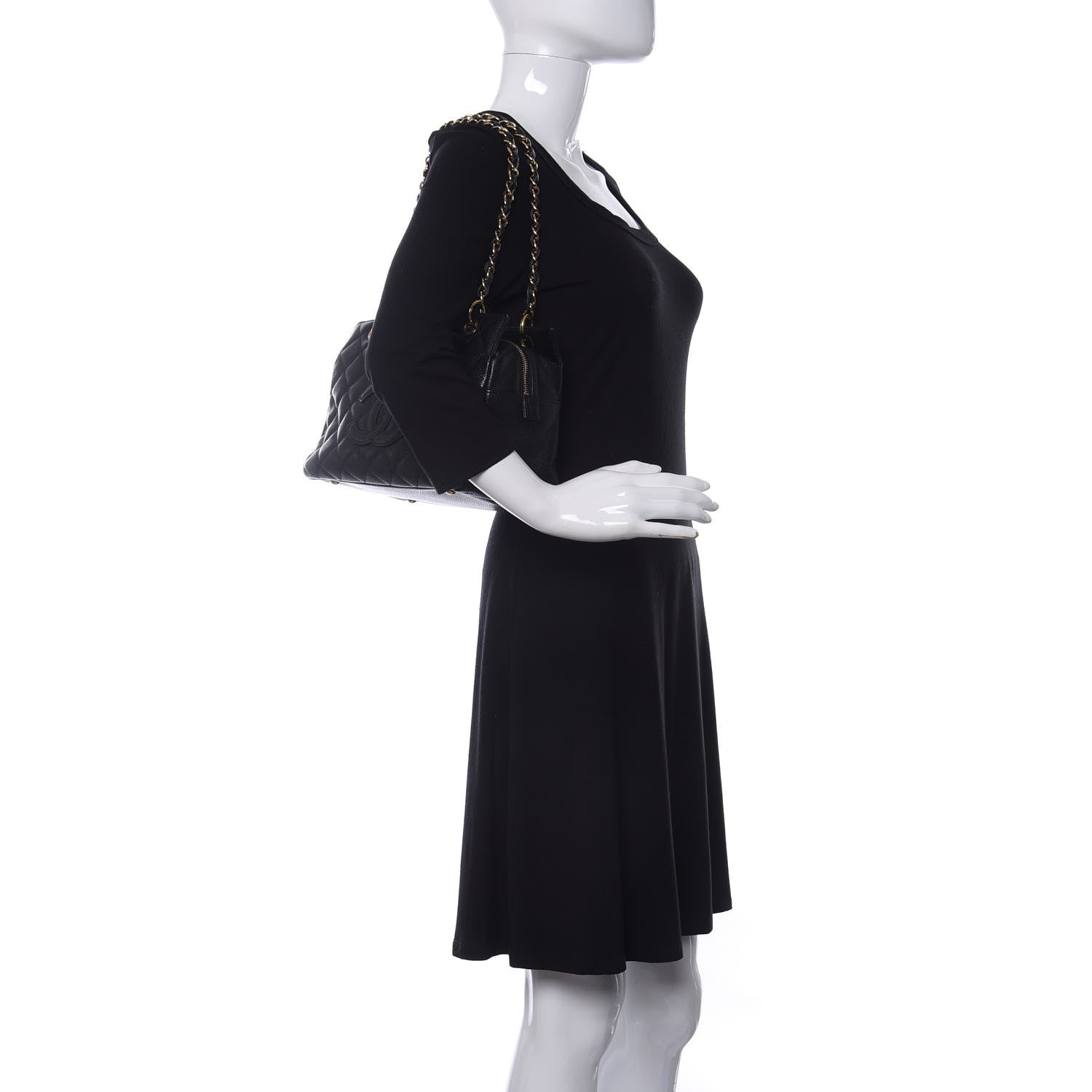 Chanel Caviar Quilted Petit Timeless Tote PTT Black 2 of 10