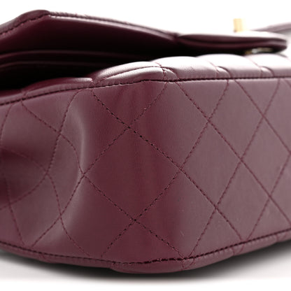 Chanel Lambskin Quilted Medium Double Flap Burgundy 9 of 13
