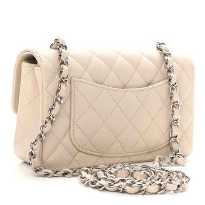 Chanel Caviar Quilted Mini Rectangular Flap Light Beige 3 of 10