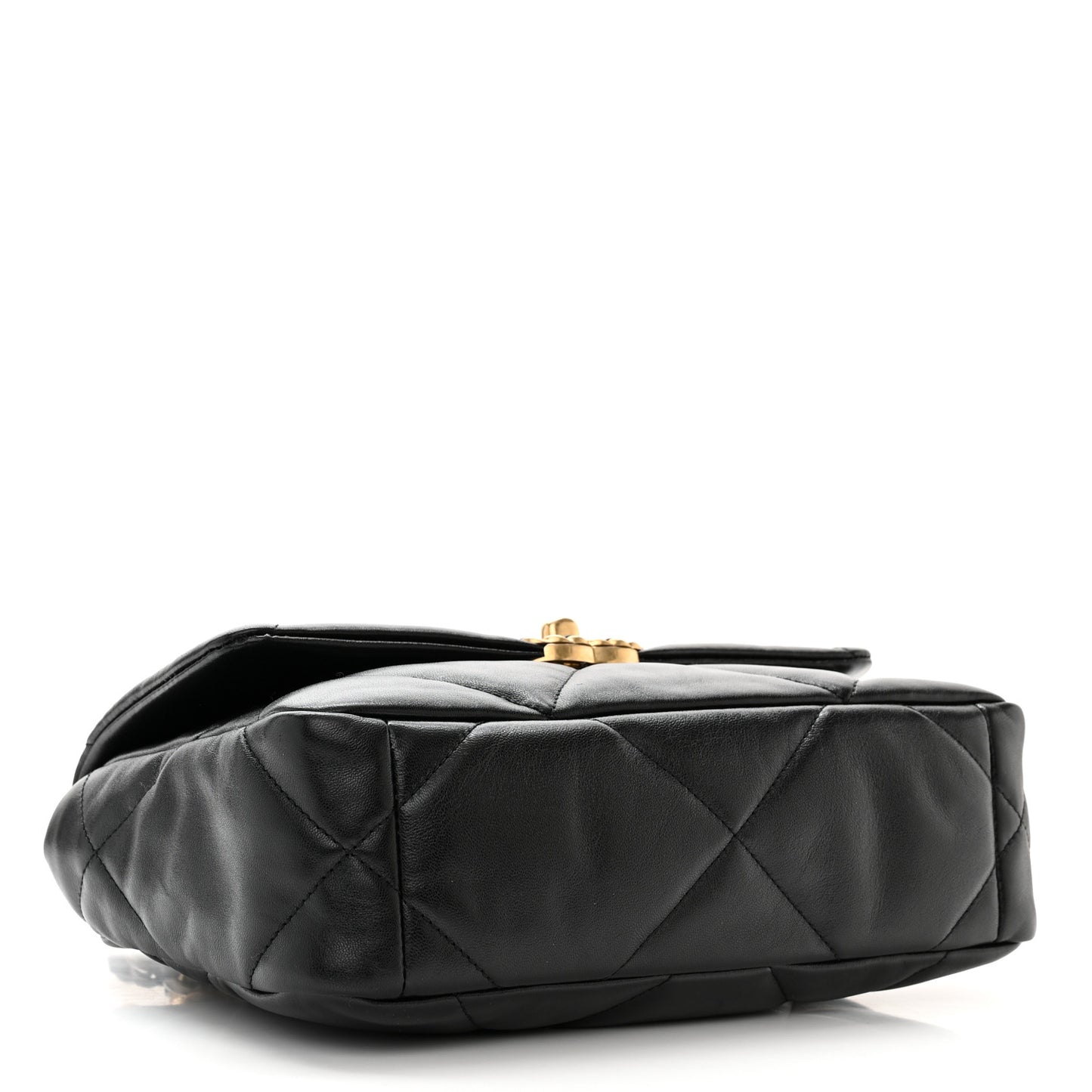 Lambskin Quilted Medium Chanel 19 Flap Black