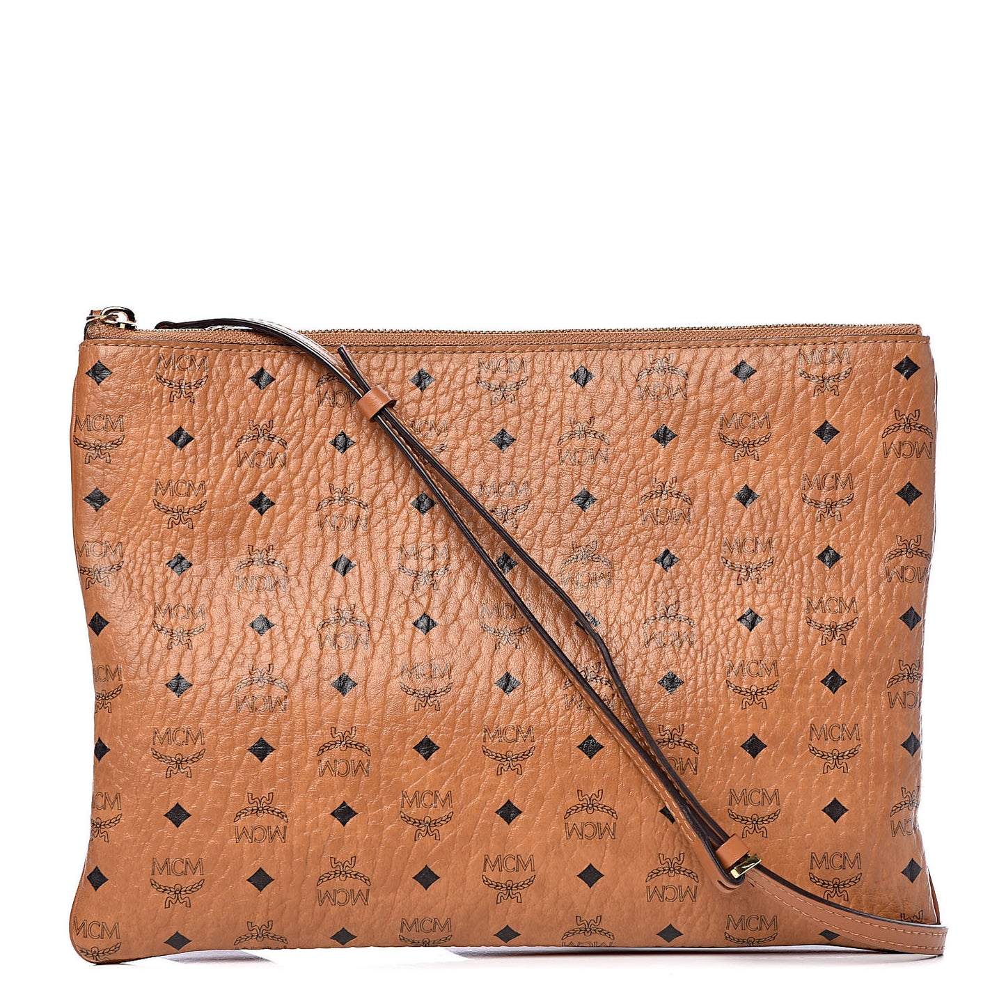 Visetos Medium Crossbody Pouch Cognac