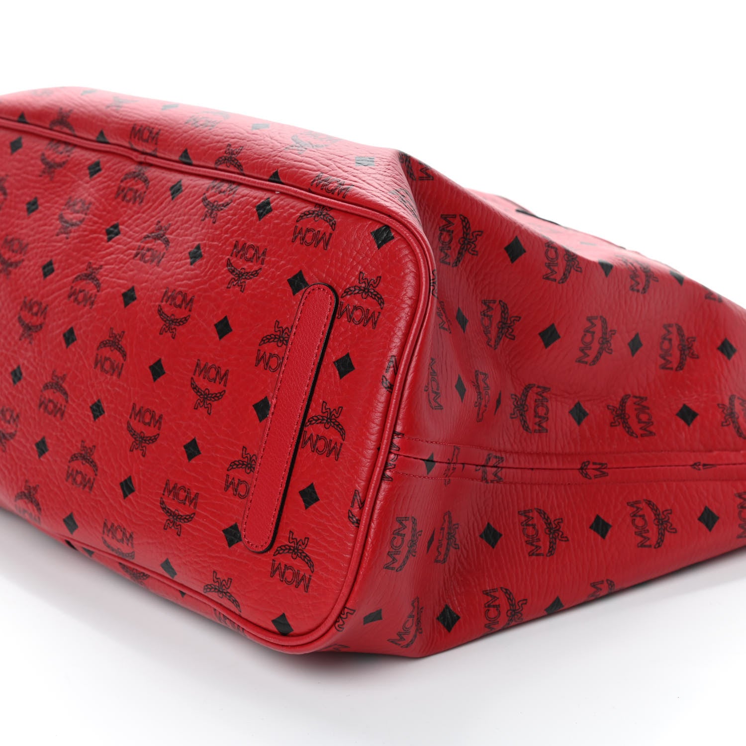 MCM Visetos Large Liz Reversible Shopper Tote Ruby Red 13 of 15
