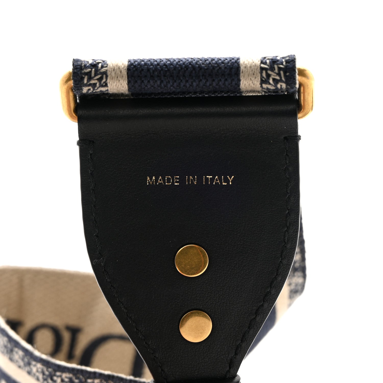 Christian Dior Canvas Embroidered Shoulder Strap Blue 4 of 6