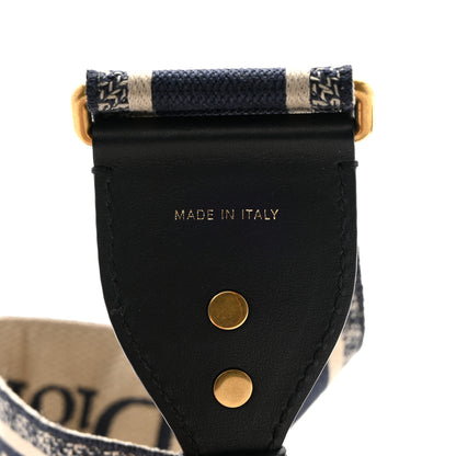 Christian Dior Canvas Embroidered Shoulder Strap Blue 4 of 6