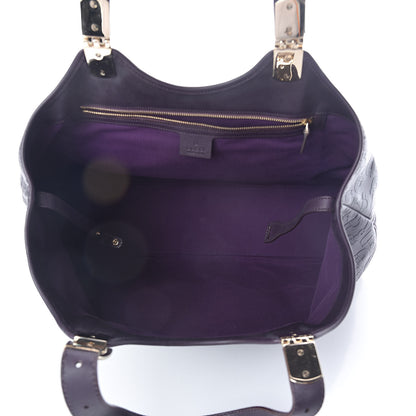 Gucci Calfskin Horsebit Embossed Large Glam Shoulder Bag Purple 5 of 10