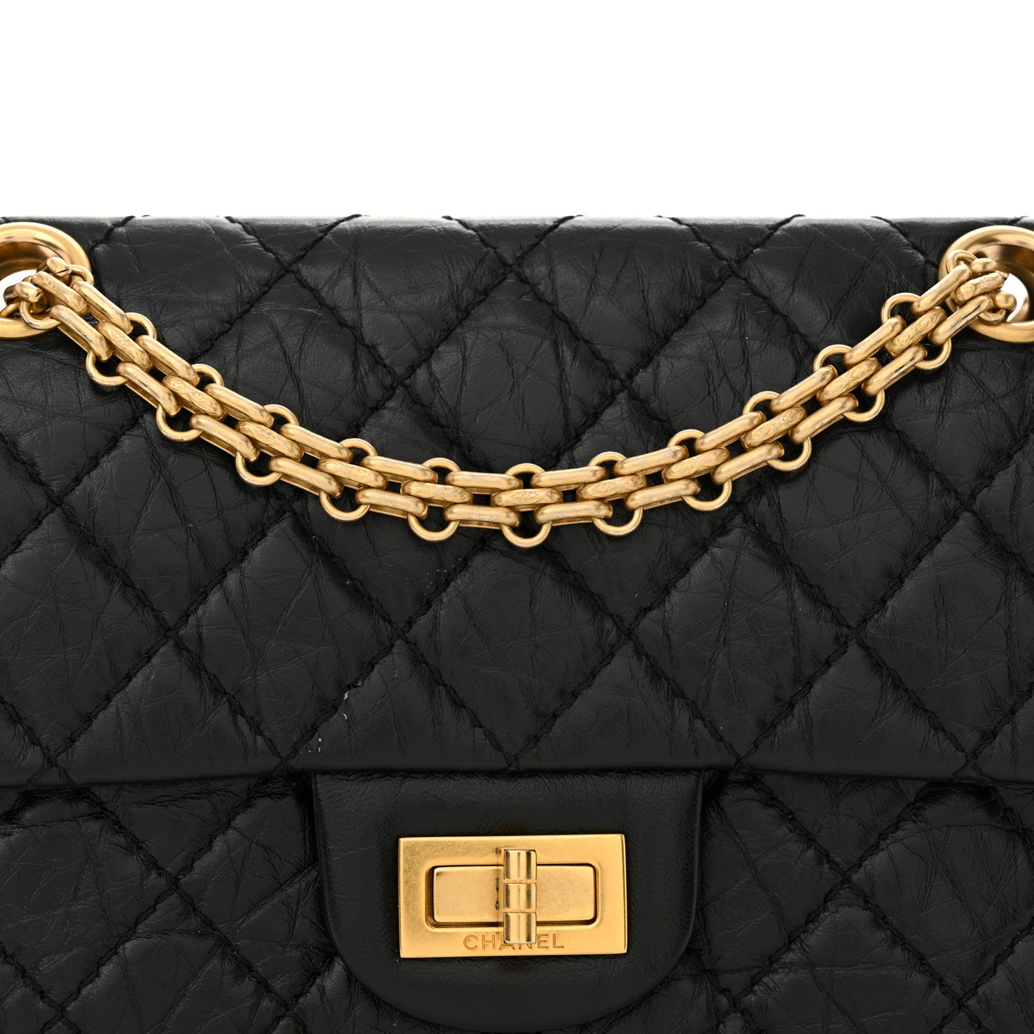 Chanel Aged Calfskin Quilted 2.55 Reissue Mini Flap Black 8 of 11