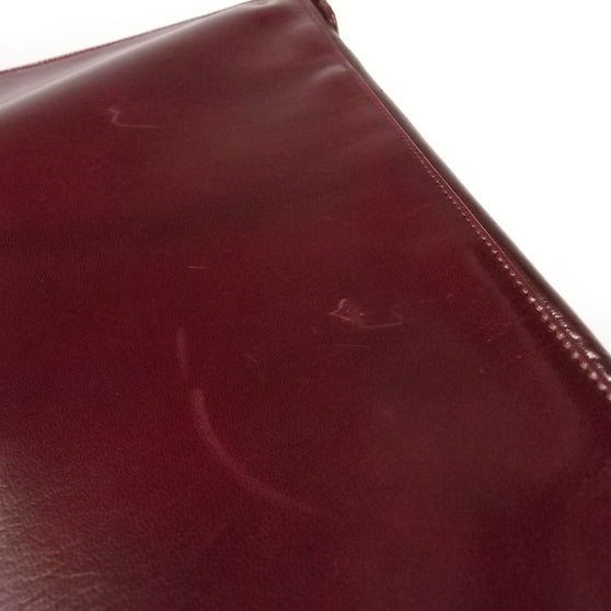 Vintage Leather Portfolio Dark Red
