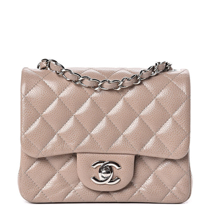 Chanel Caviar Quilted Mini Square Flap Taupe 1 of 10