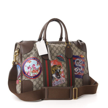 Gucci Soft GG Supreme Monogram Courrier Medium Duffle Bag Beige New Acero Multicolor 4 of 12
