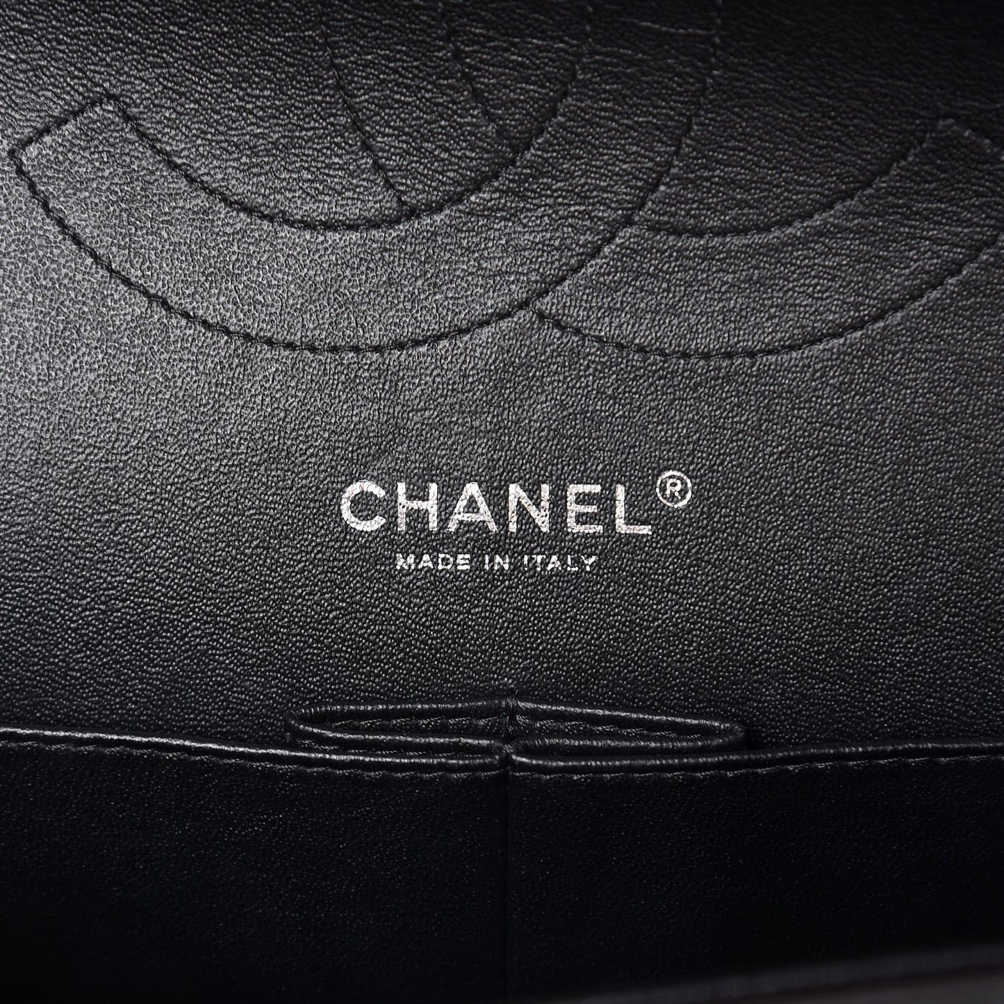 Lambskin Chevron Quilted Jumbo Double Flap So Black