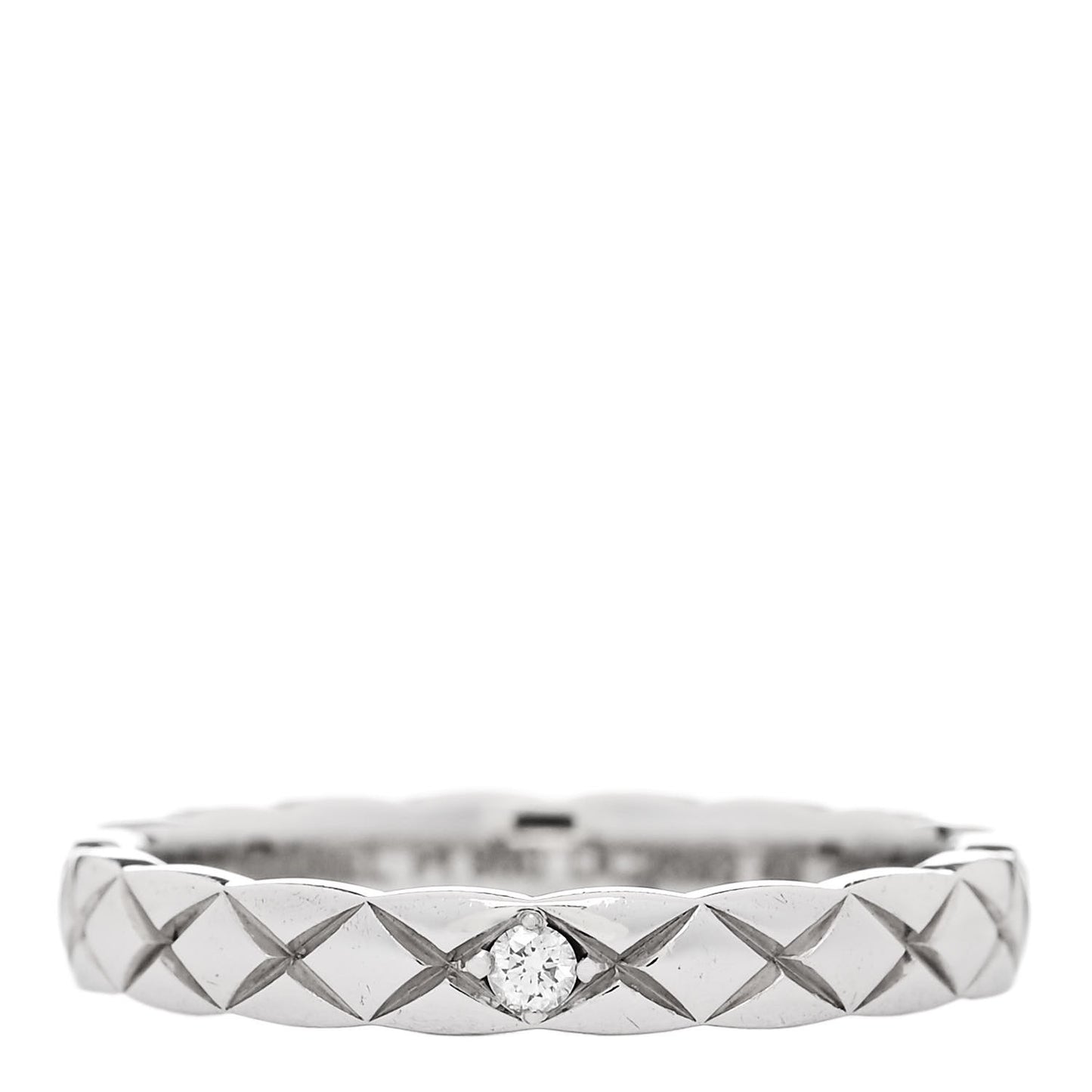 Platinum Diamond Mini Coco Crush Ring 49 4.75