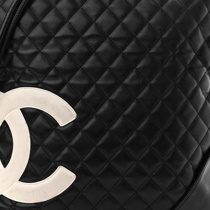 Chanel Calfskin Quilted Large Cambon Messenger Black White 8 of 12