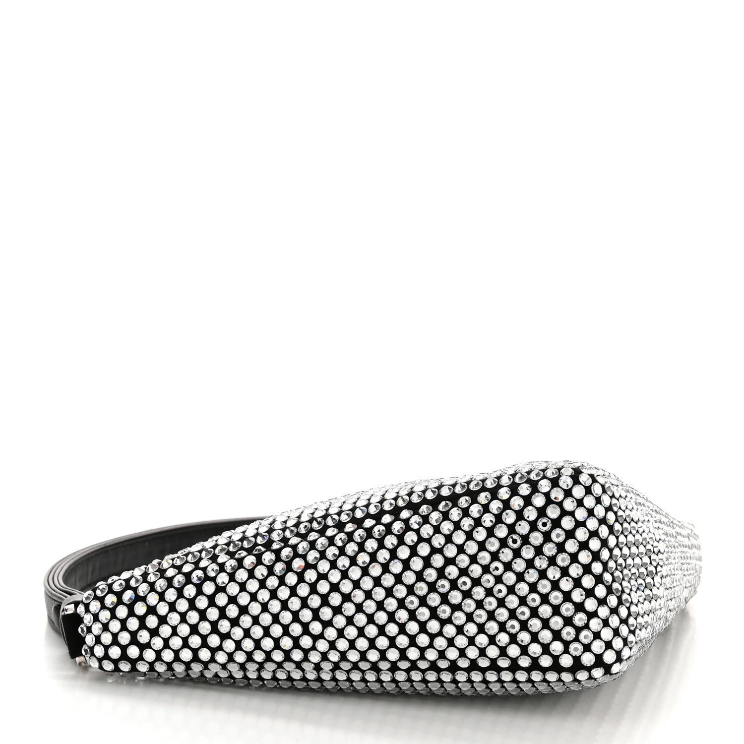Prada Satin Crystal Triangle Pouch Cristal 5 of 10