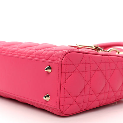 Christian Dior Lambskin Cannage Small My ABCDior Lady Dior Fraise 9 of 10