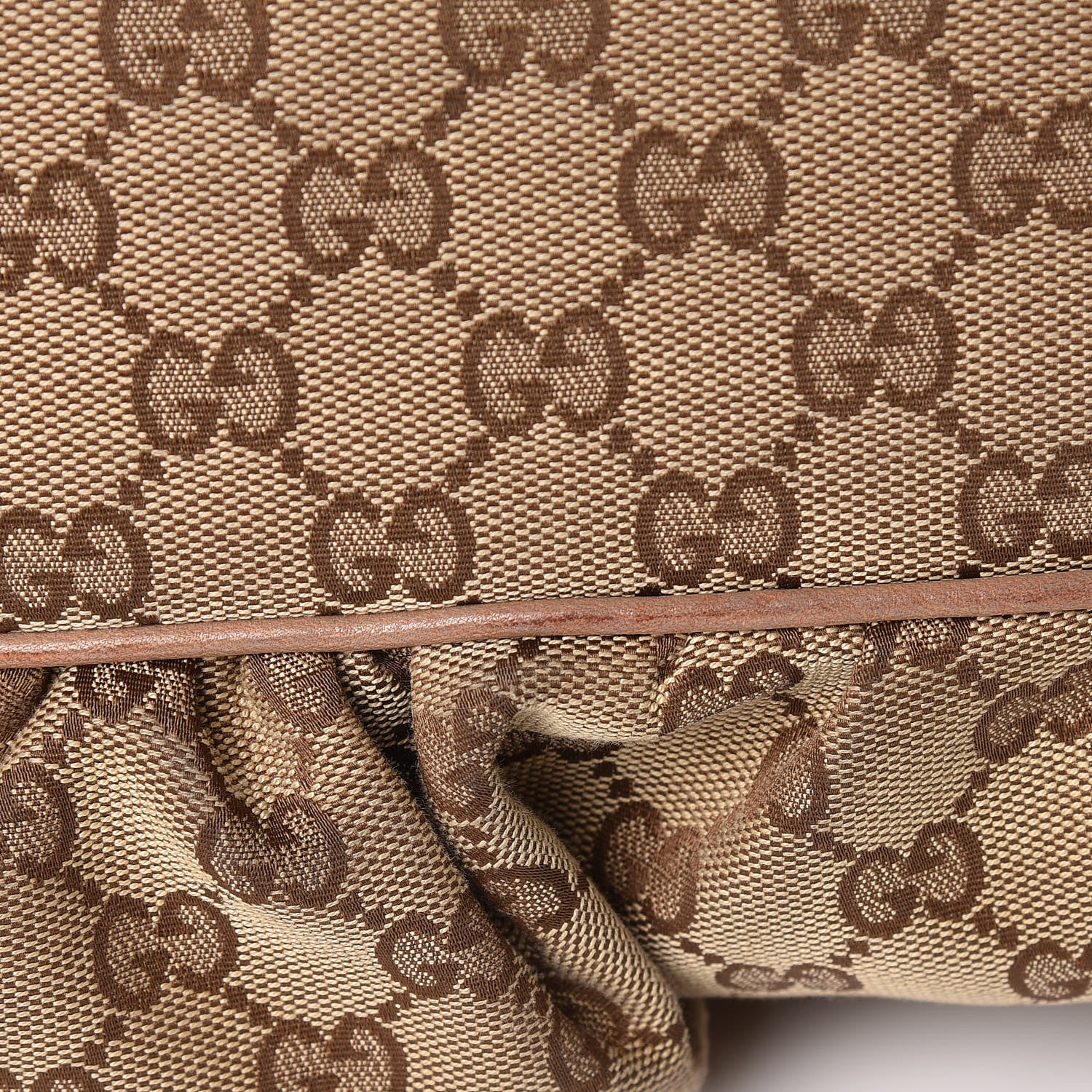 Gucci Monogram Large Jockey Hobo Beige 13 of 19