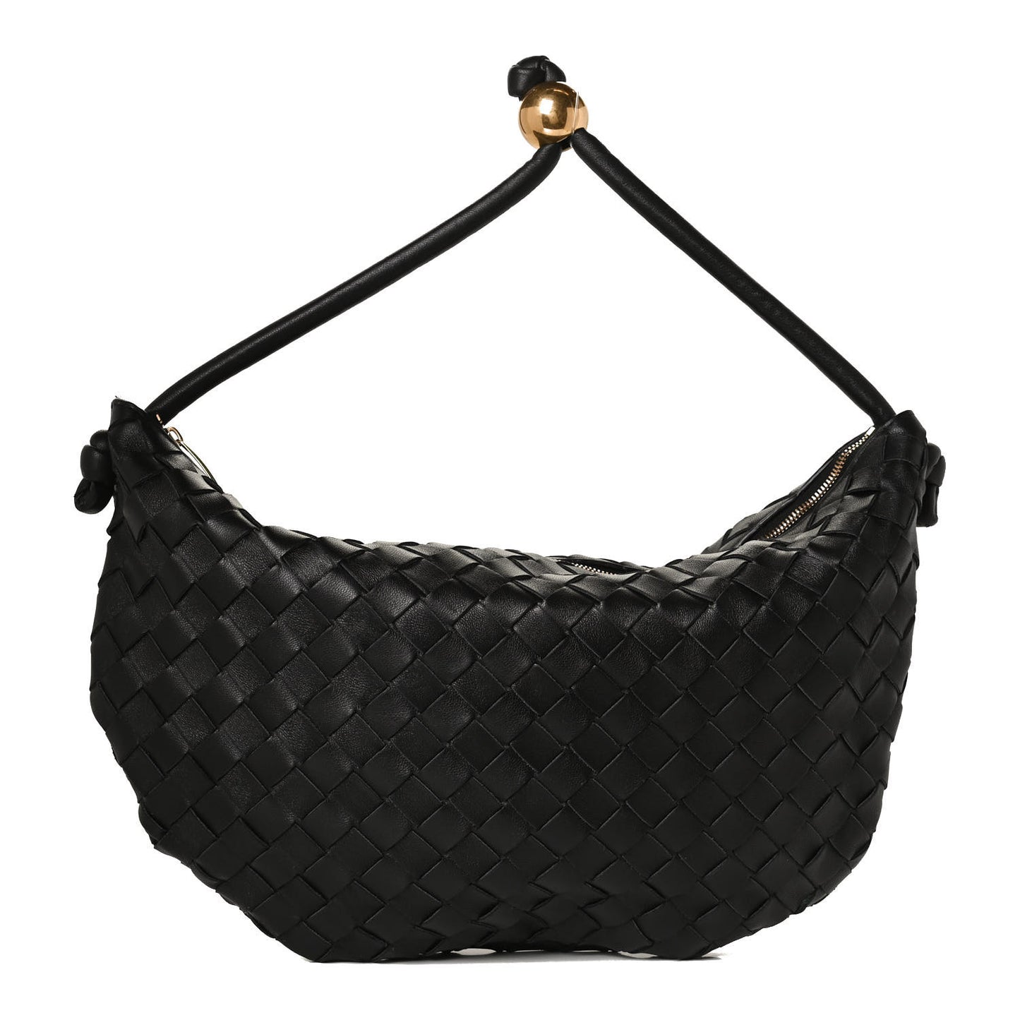 Nappa Intrecciato Hobo Bag Black