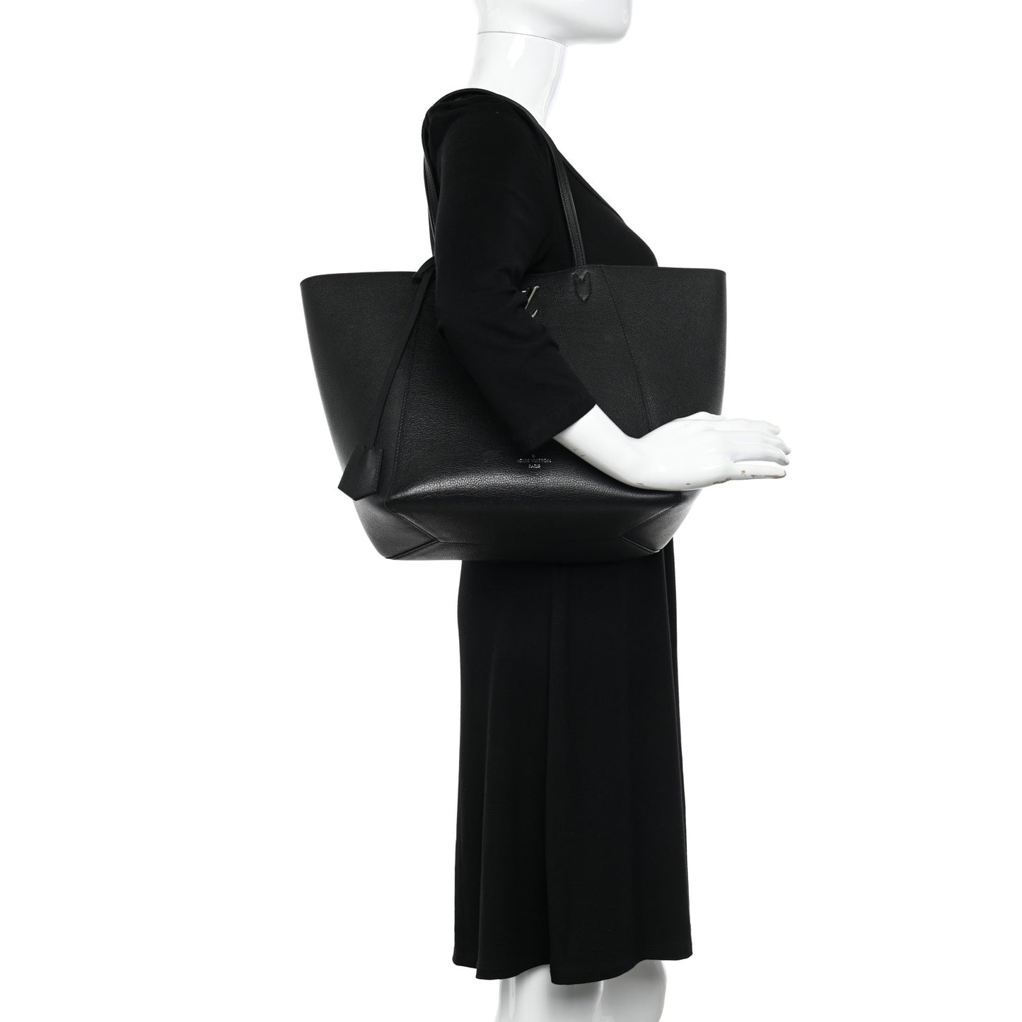 Calfskin Lockme Cabas Black