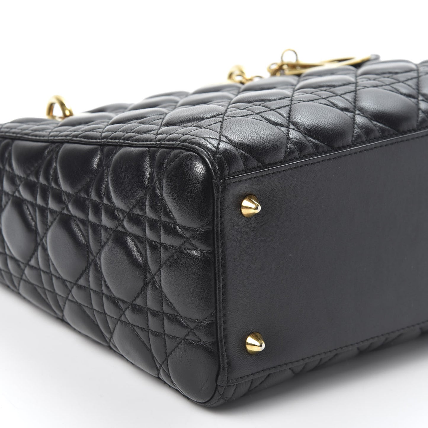 Lambskin Cannage Medium Lady Dior Black