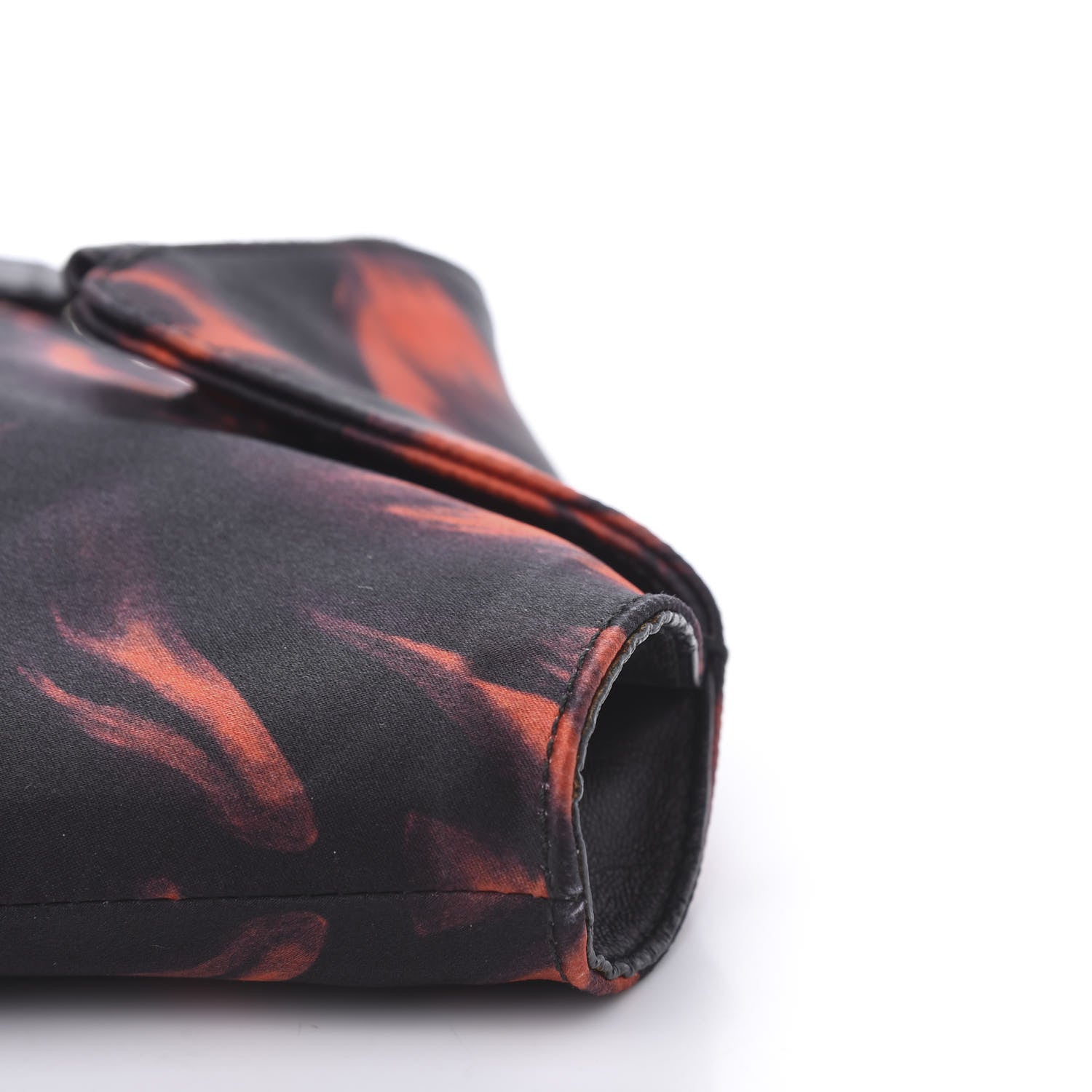 Alexander McQueen Silk Night Flowers De Manta Clutch Red Black 10 of 12
