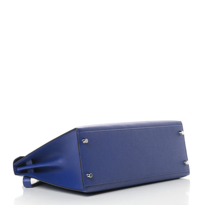 Hermes Epsom Kelly Sellier 32 Bleu Electrique 4 of 12