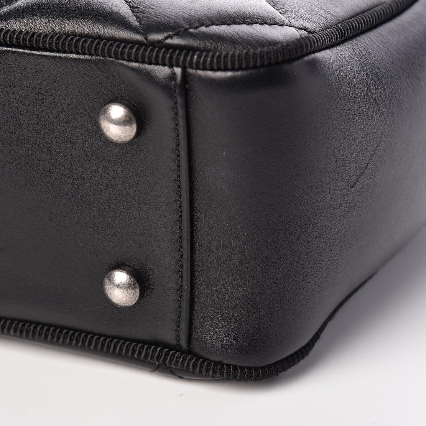Calfskin Quilted Small Ballerine Camera Case Black