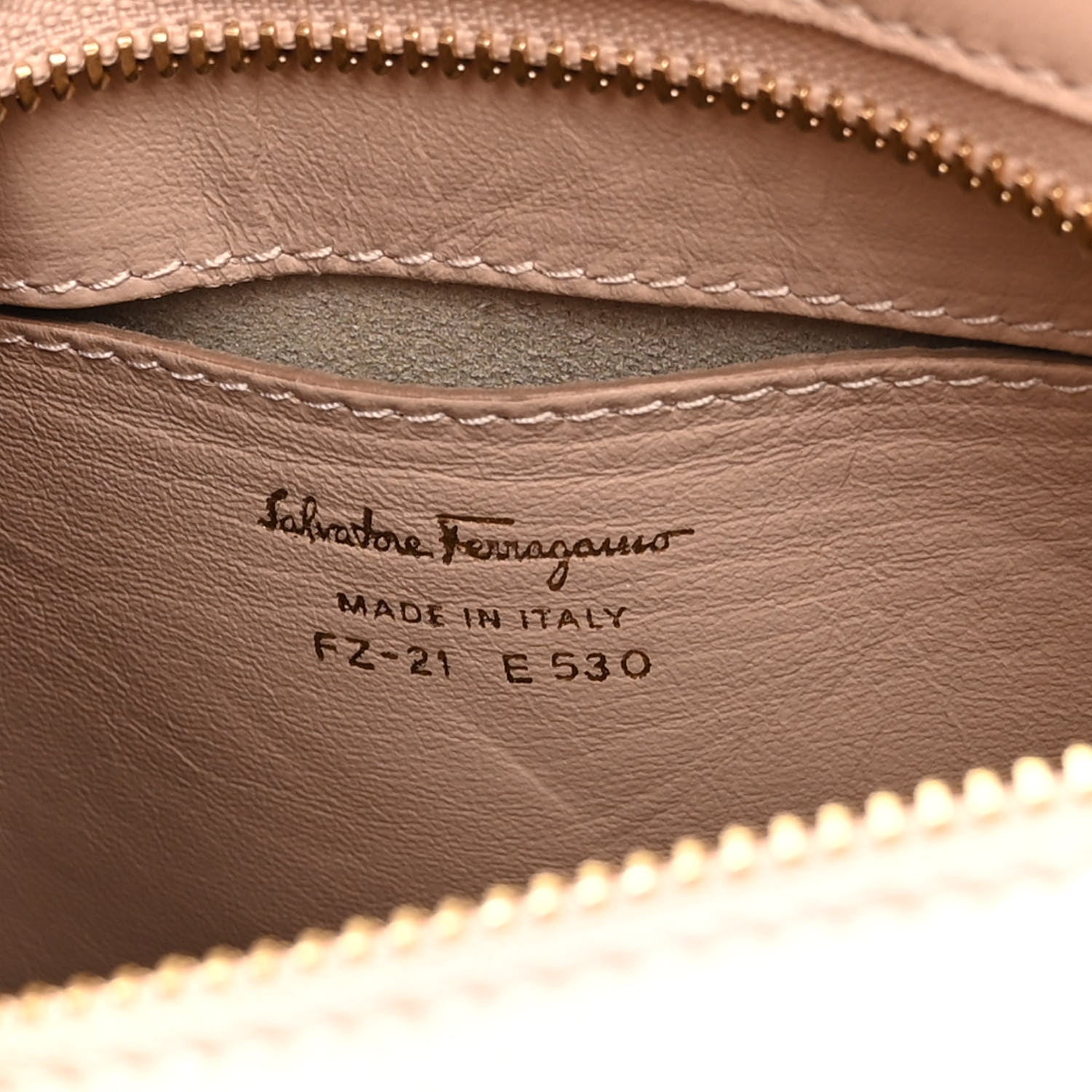 Salvatore Ferragamo Calfskin Lizard Sofia Shoulder Bag Beige 6 of 10