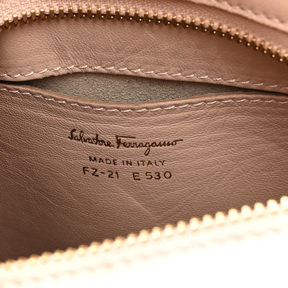 Salvatore Ferragamo Calfskin Lizard Sofia Shoulder Bag Beige 6 of 10