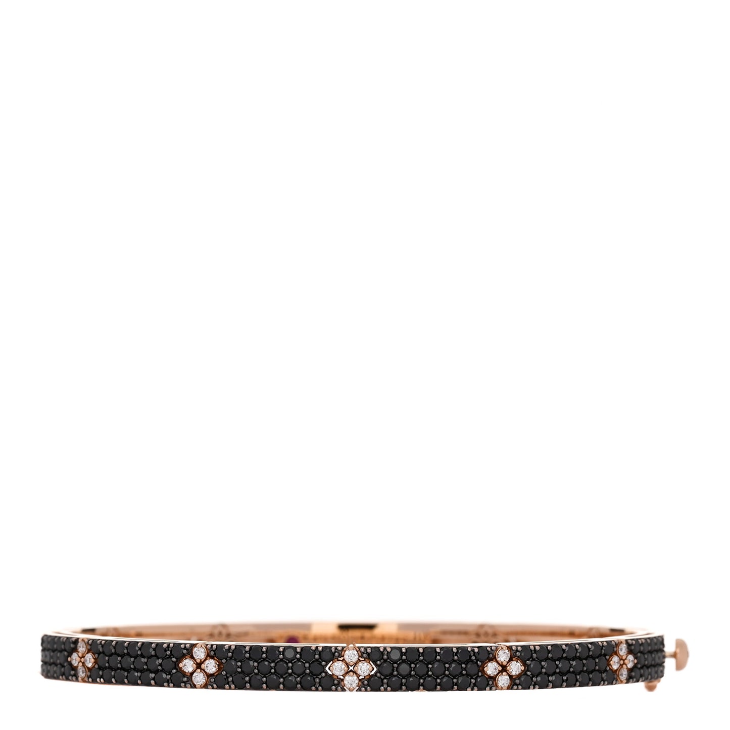 18K Rose Gold Black Diamond Verona Bangle Bracelet