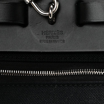 Hermes Military Toile Vache Hunter Herbag Zip Retourne 31 PM Black 7 of 12
