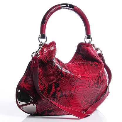 Gucci Python Large Indy Top Handle Hobo Red 3 of 7