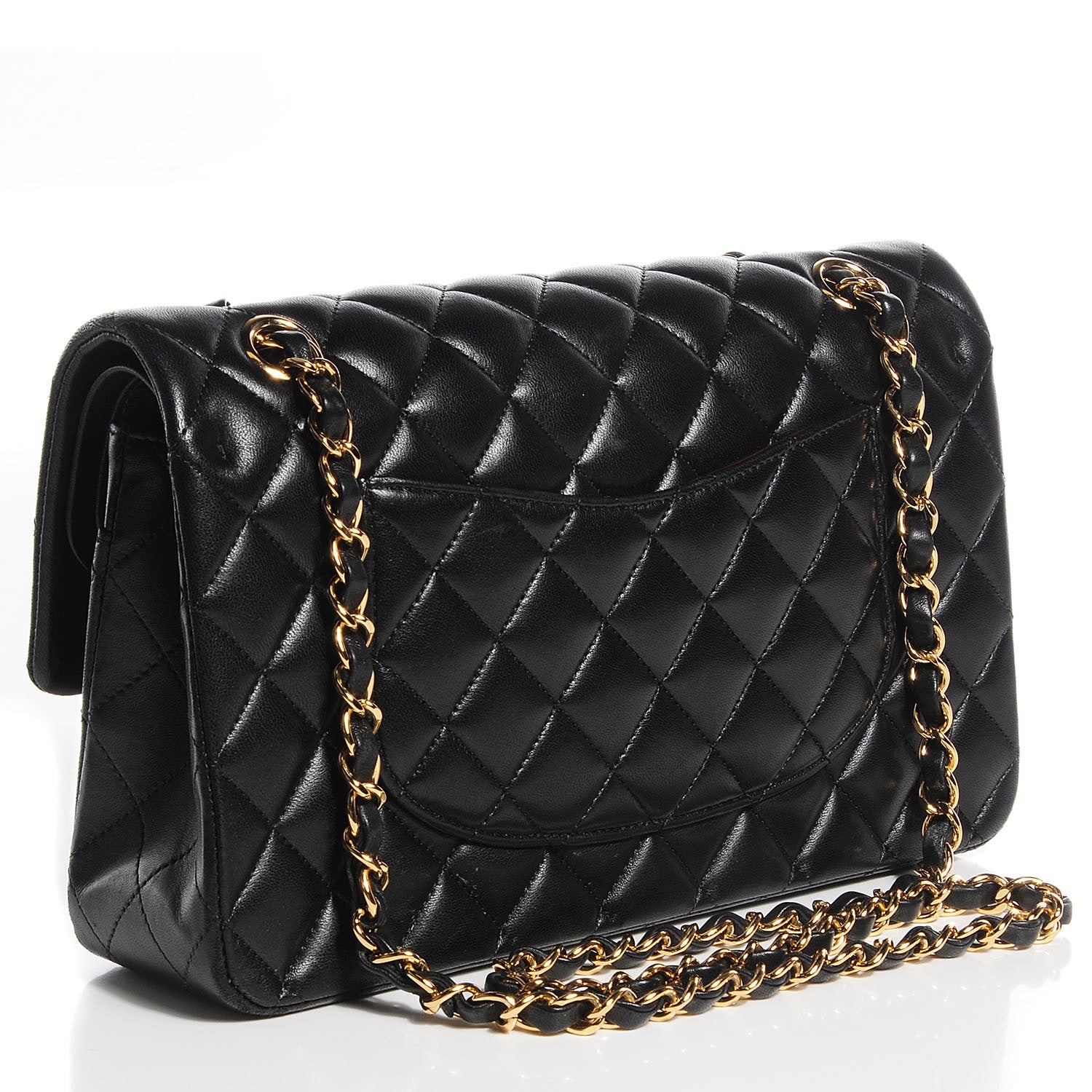 Chanel Lambskin Quilted Medium Double Flap Black 3 of 9