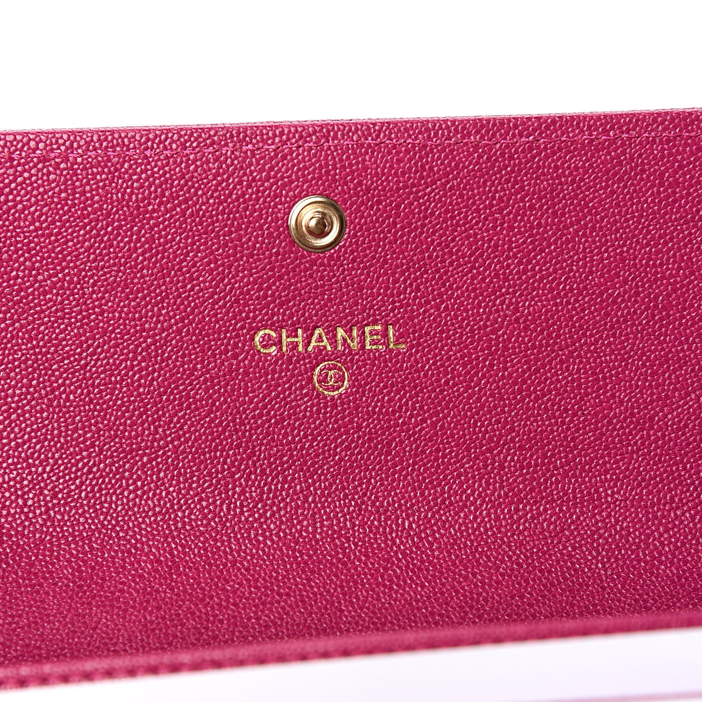 Caviar Quilted Medium Boy Flap Wallet Fuchsia