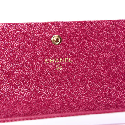 Chanel Caviar Quilted Medium Boy Flap Wallet Fuchsia 5 of 7