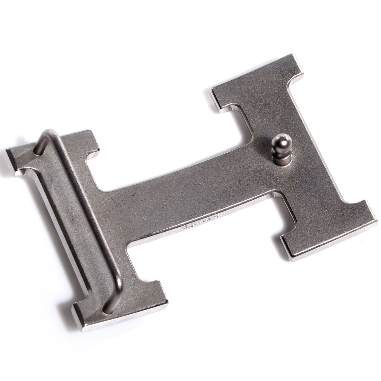 Hermes 32mm Polished Constance H Belt Buckle Ruthenium 3 of 4