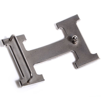 Hermes 32mm Polished Constance H Belt Buckle Ruthenium 3 of 4