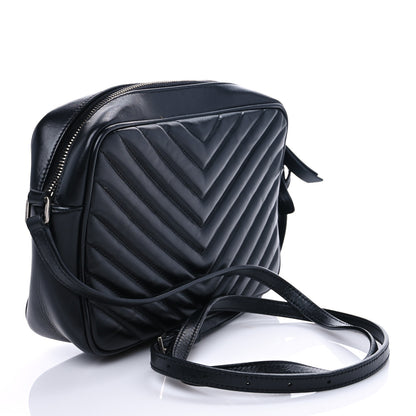 Saint Laurent Calfskin Matelasse Monogram Lou Camera Bag Navy 2 of 10