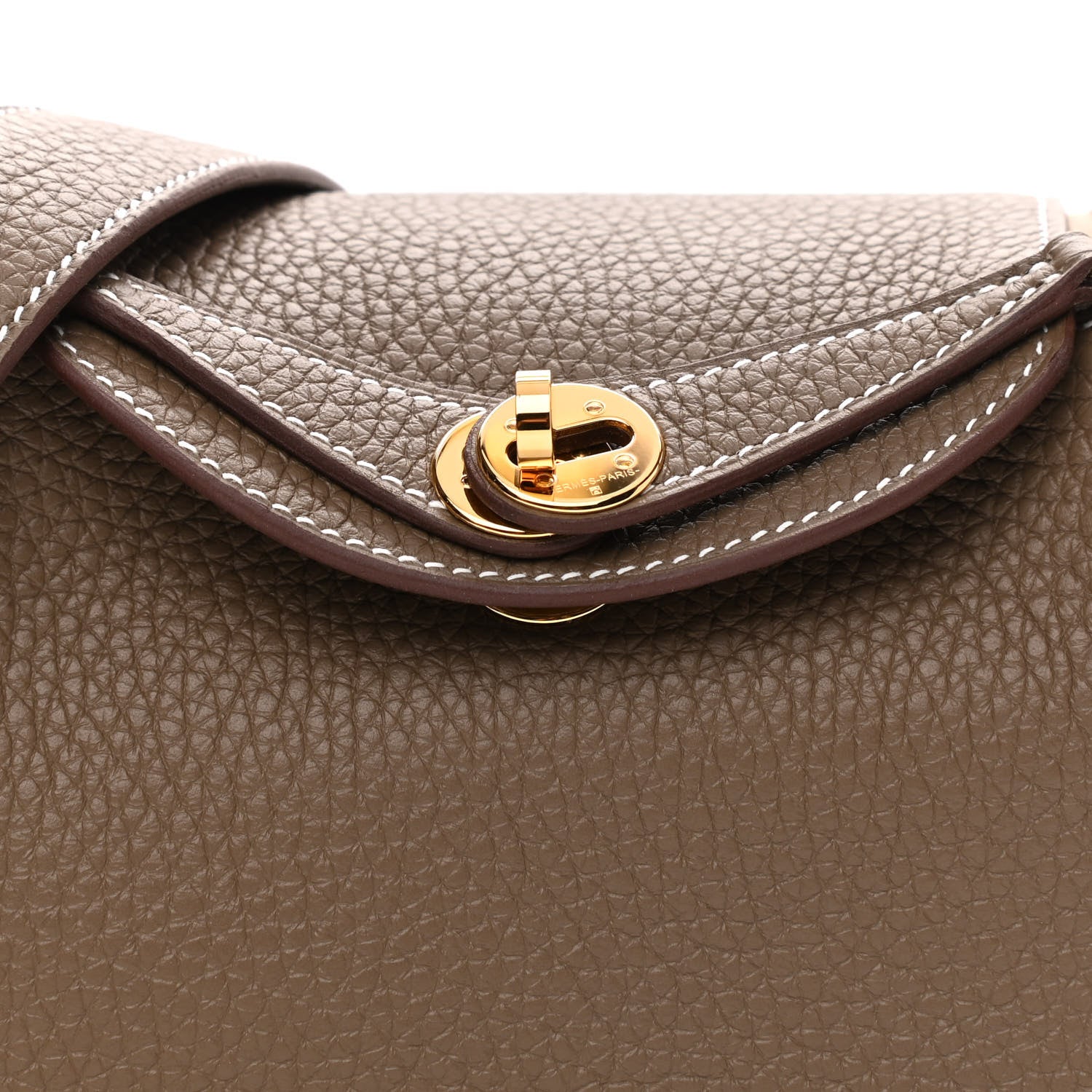 Hermes Taurillon Clemence Mini Lindy 20 Etoupe 8 of 13