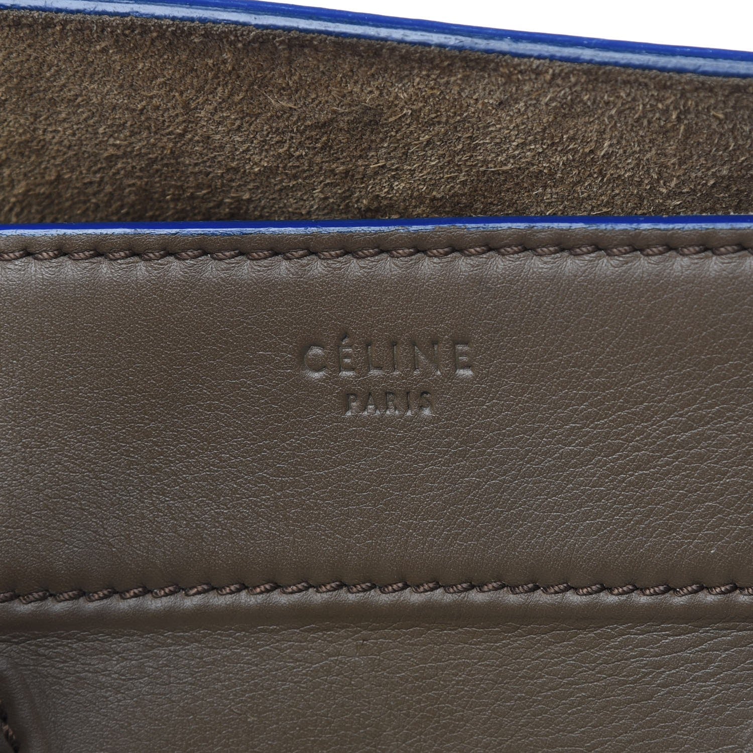 Celine Supple Calfskin Medium Phantom Luggage Grey Blue 8 of 12