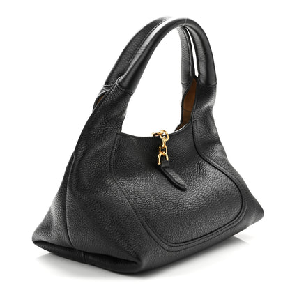 Gucci Grained Calfskin Softbit Medium Shoulder Bag Black 3 of 9