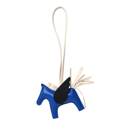 Hermes Milo Lambskin Grigri Rodeo Pegase Horse Bag Charm PM Bleu France Nata Black 1 of 5