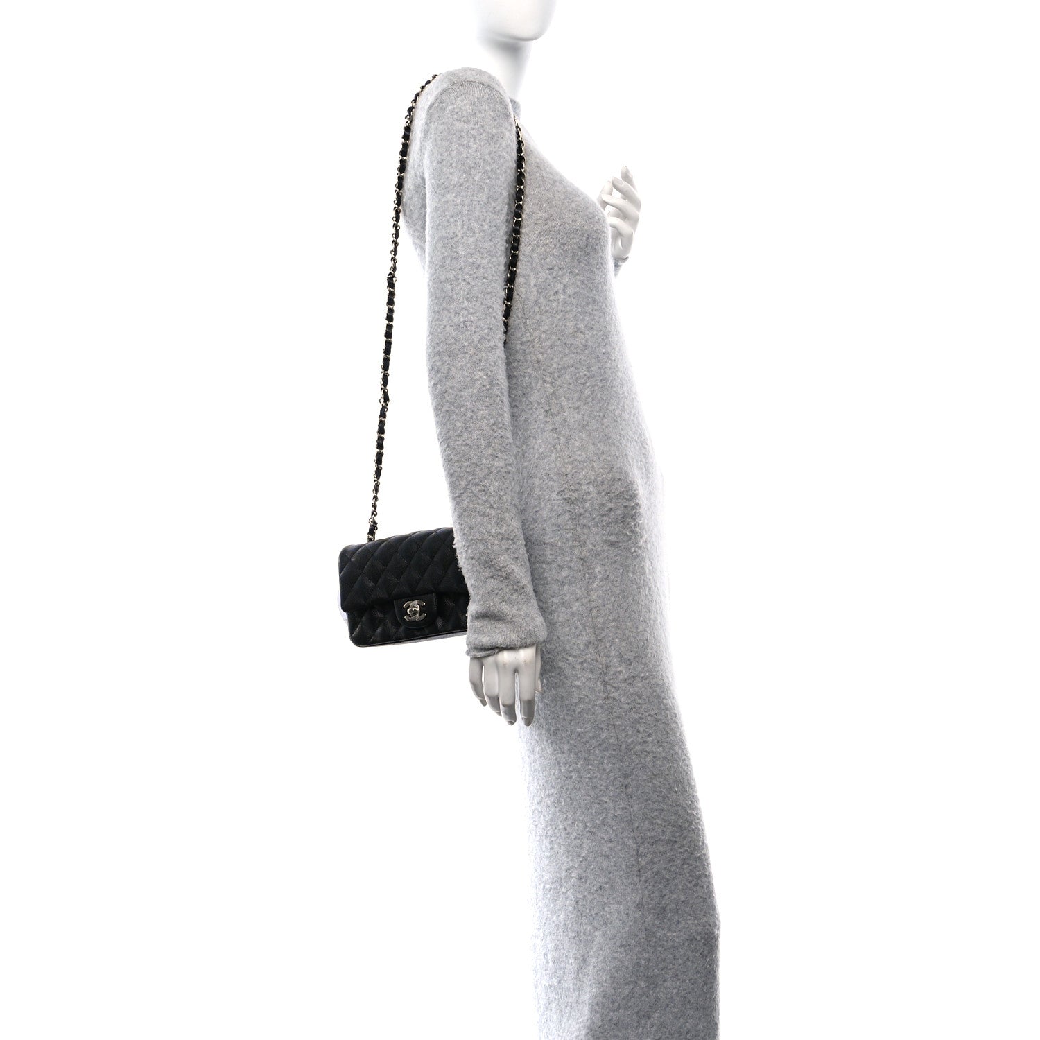 Chanel Caviar Quilted Mini Rectangular Flap Black 2 of 11
