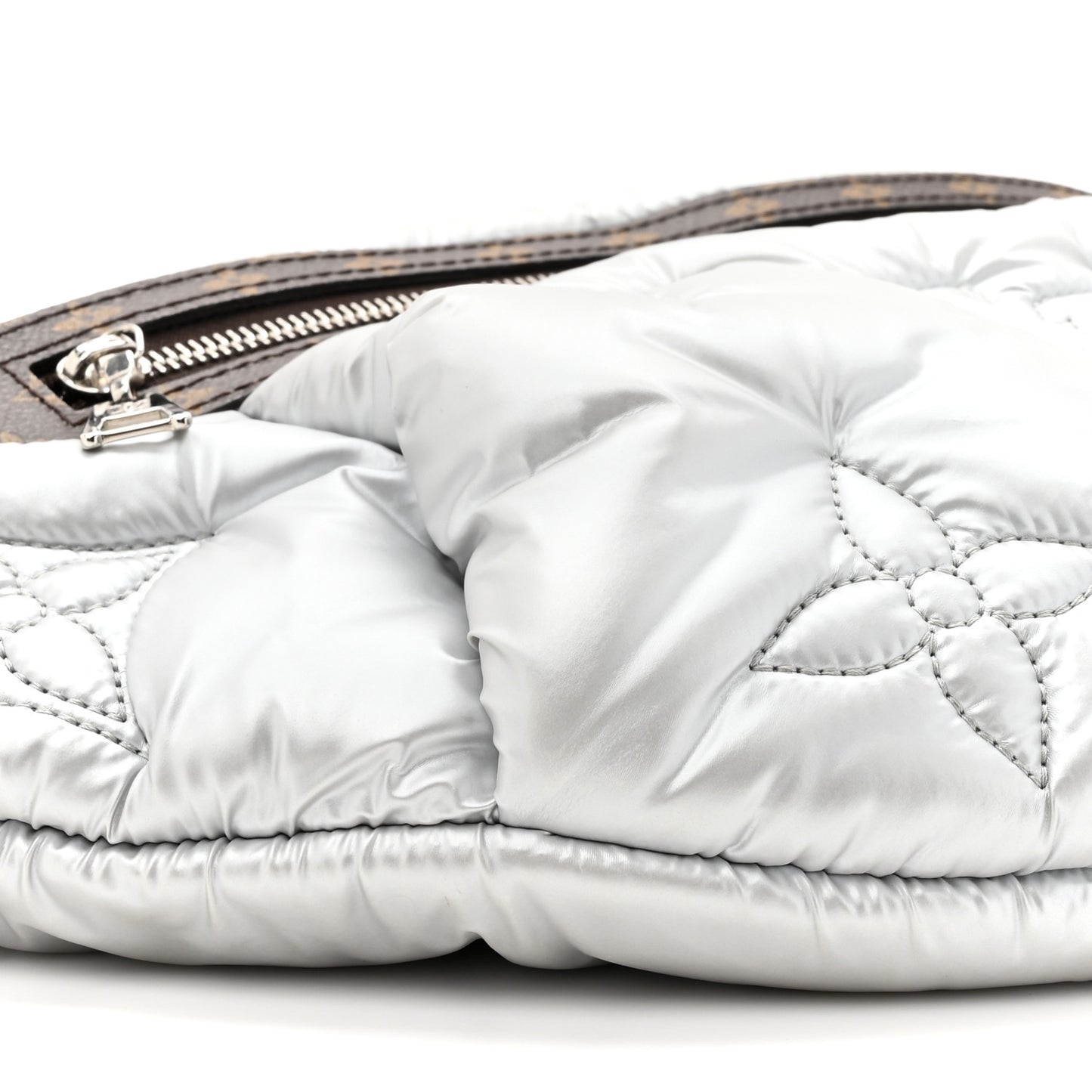 Econyl Monogram Pillow BumBag Silver