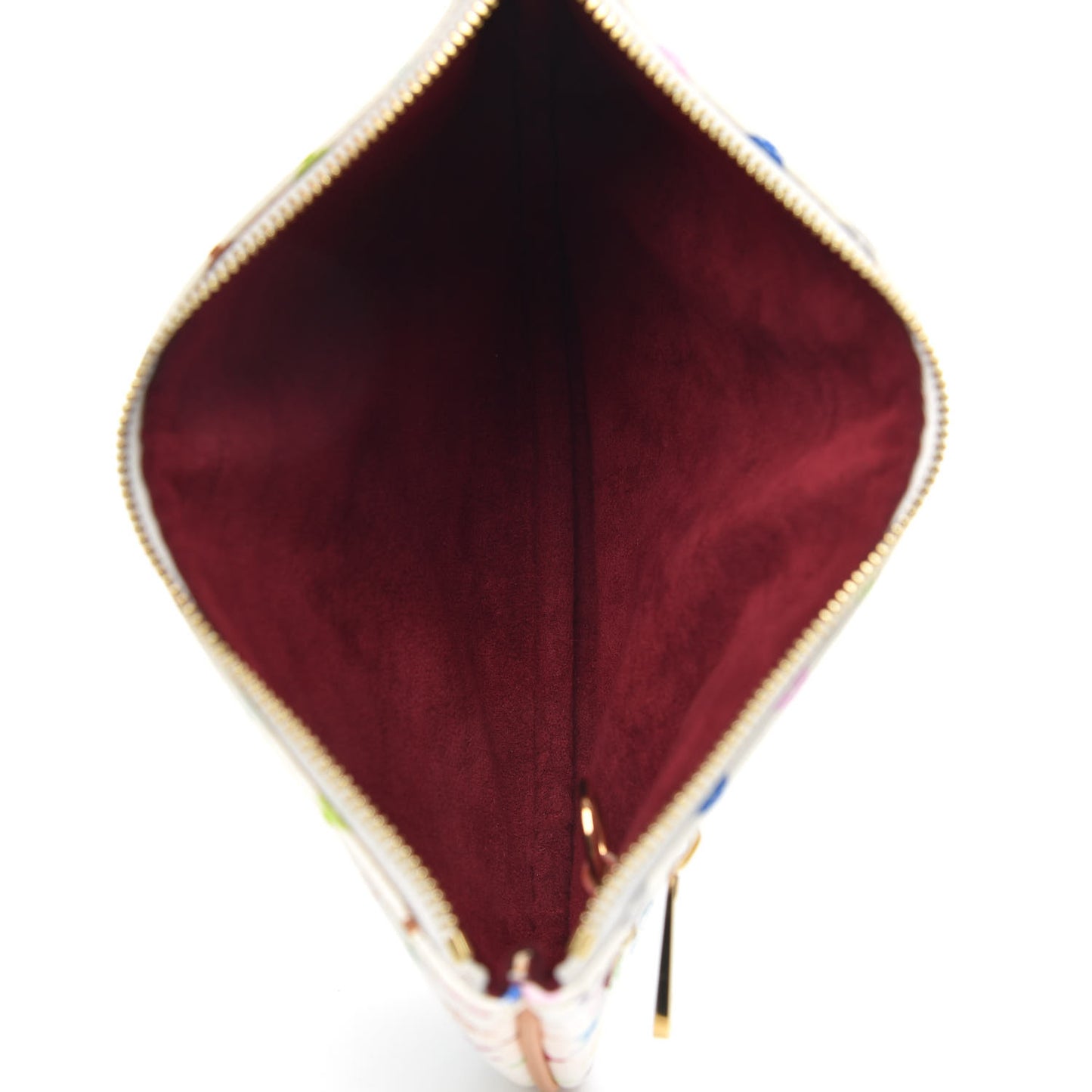 Monogram Multicolor Pochette Plate GM White