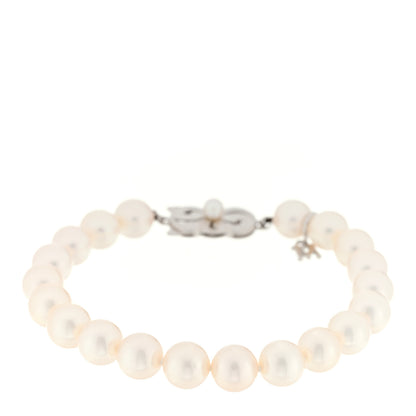 Mikimoto 18K White Gold Akoya Pearl 7.5-8mm Strand Bracelet 1 of 3