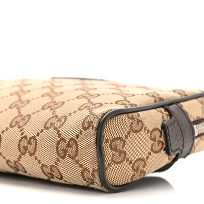 Gucci Monogram Dollar Calfskin Belt Bag Beige Ebony Testa di Moro Marrone Scuro 10 of 11