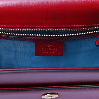 Gucci Textured Calfskin Small Torchon GG Ring Shoulder Bag New Cherry Red 6 of 14