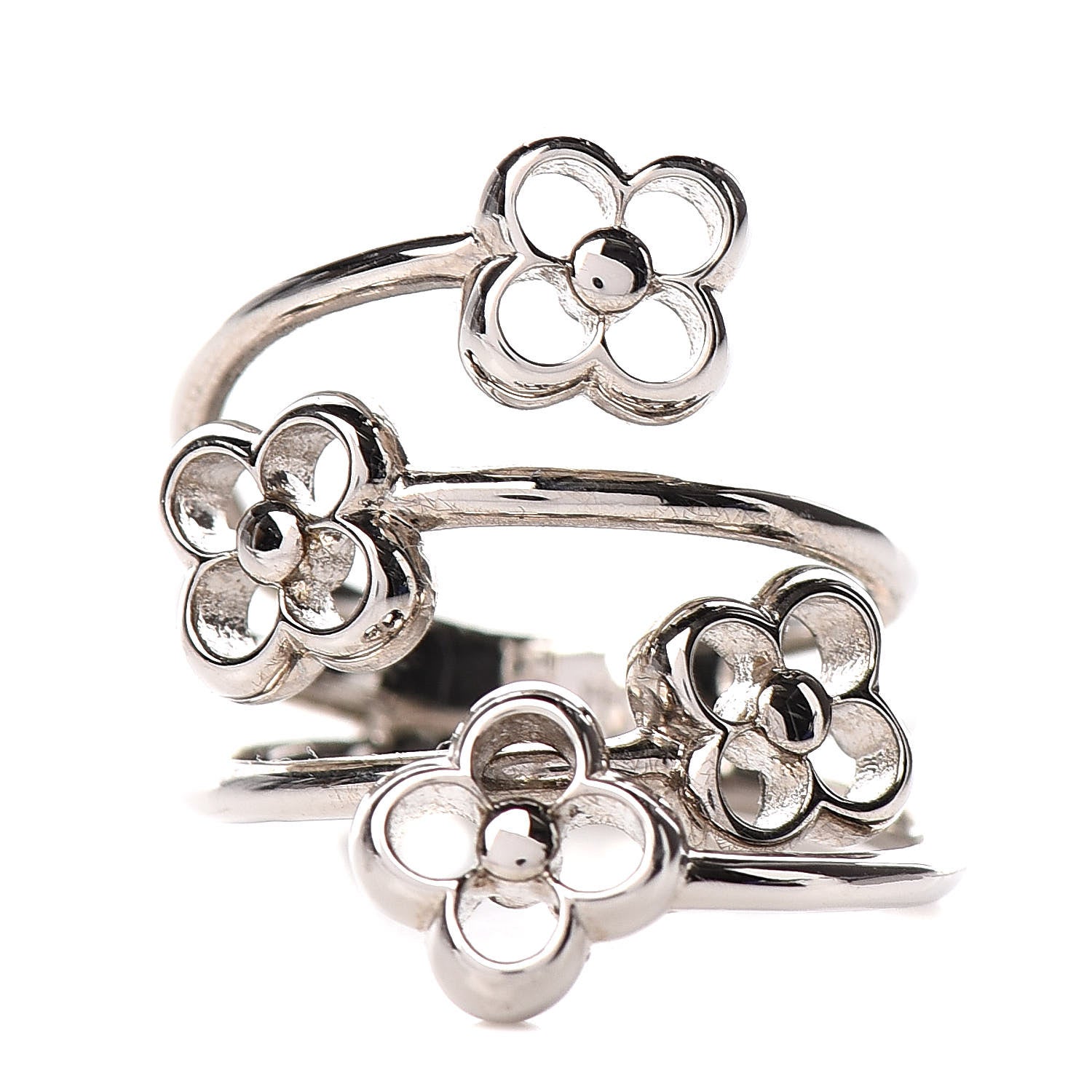Louis Vuitton Flower Full Ring S Silver 1 of 5