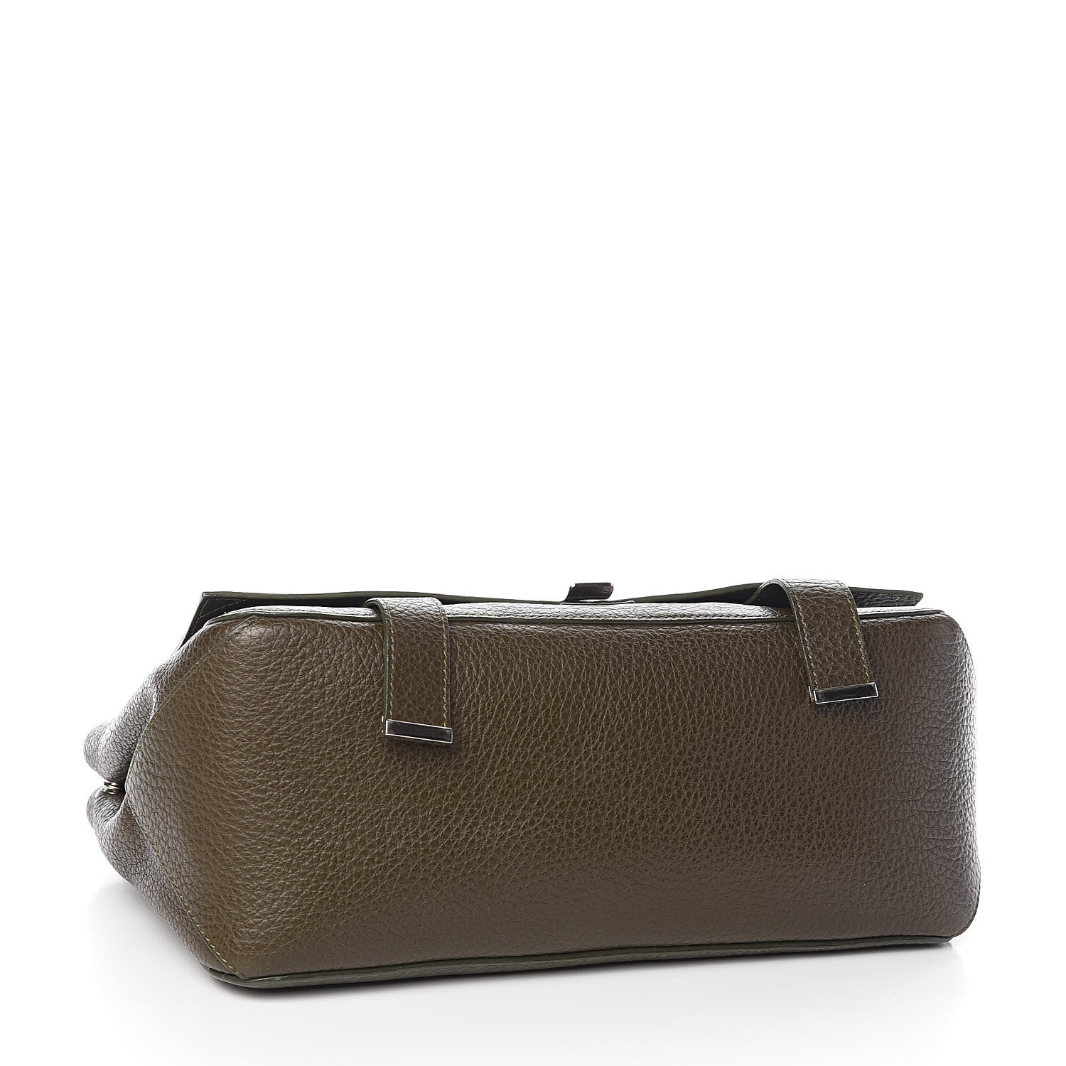 Proenza Schouler Pebbled Calfskin Double Sided PS Courier Bag Dark Moss 4 of 10