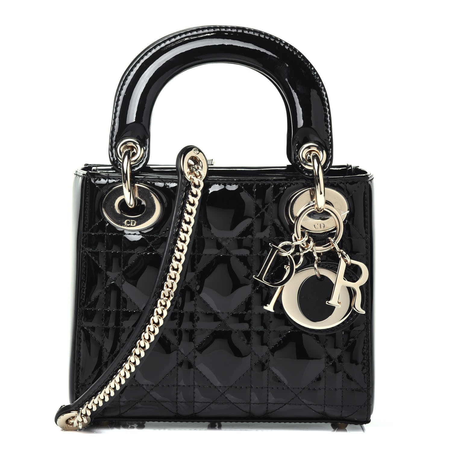 Christian Dior Patent Cannage Mini Lady Dior Black 1 of 10