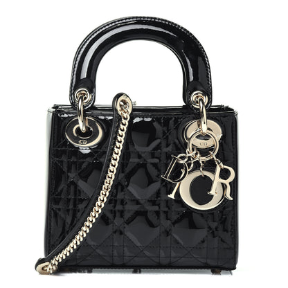 Christian Dior Patent Cannage Mini Lady Dior Black 1 of 10